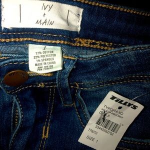 Misses IVY + MAIN TILLYS denim jeans.  New with tags